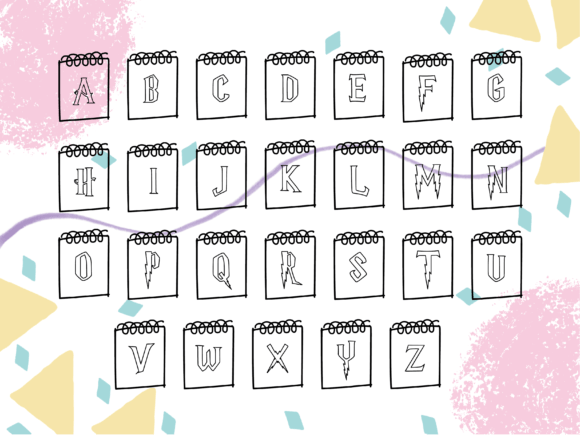Note-worthy Font PNG with transparent background - Preview 1