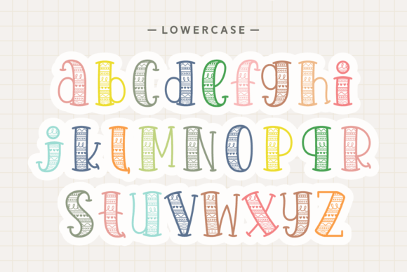 Simple Pattern Font PNG with transparent background - Preview 5
