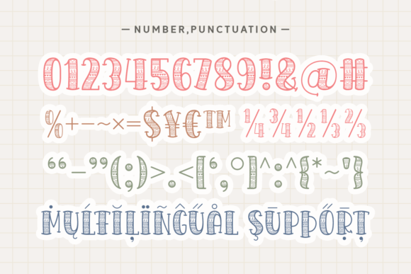 Simple Pattern Font PNG with transparent background - Preview 6