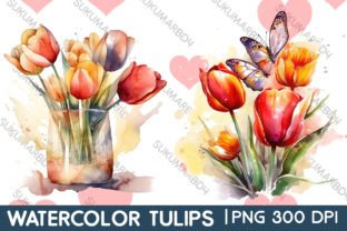 Watercolor Tulips Clip Art Graphic by sukumarbd4 · Creative Fabrica