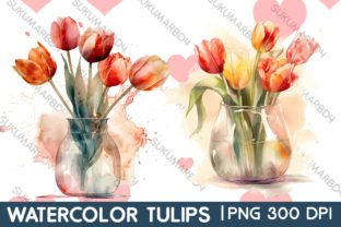 Watercolor Tulips Clip Art Graphic by sukumarbd4 · Creative Fabrica