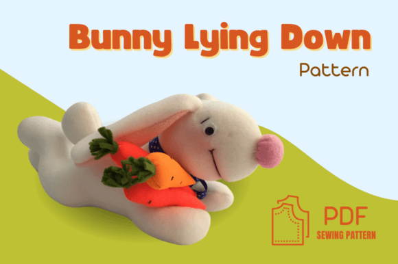 Bunny Lying Down Sewing Pattern