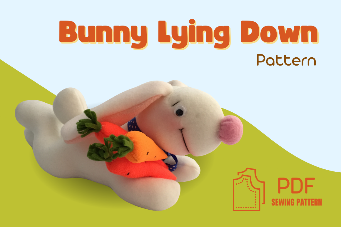 Bunny Lying Down Sewing Pattern