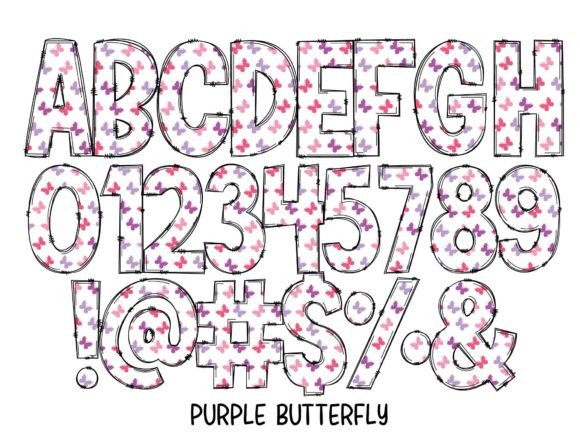 Butterfly Floral Font - Preview 1