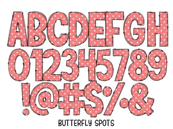 Butterfly Floral Font - Preview 2