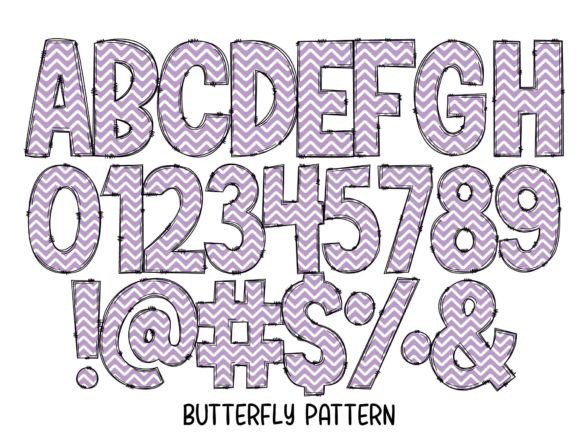 Butterfly Floral Font - Preview 3