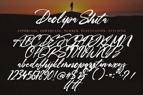 Deolipa Shita Font PNG with transparent background - Preview 5