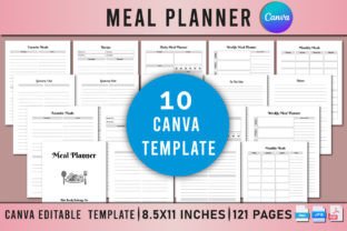 Editable Meal Planner Bundle for Canva Graphic by Shumaya · Creative ...