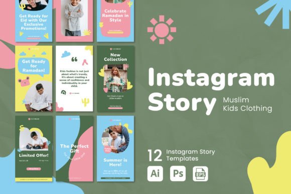 Kid Muslim Fashion Instagram Story Graphics