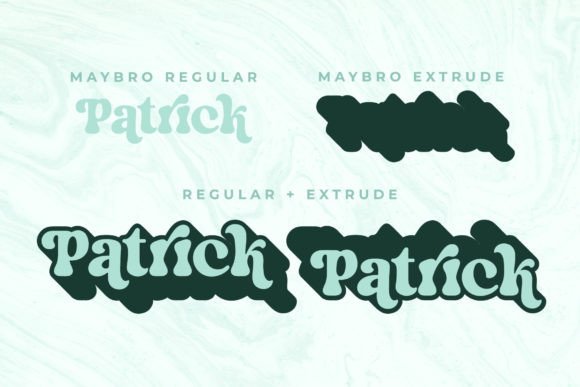 Maybro Font PNG with transparent background - Preview 2
