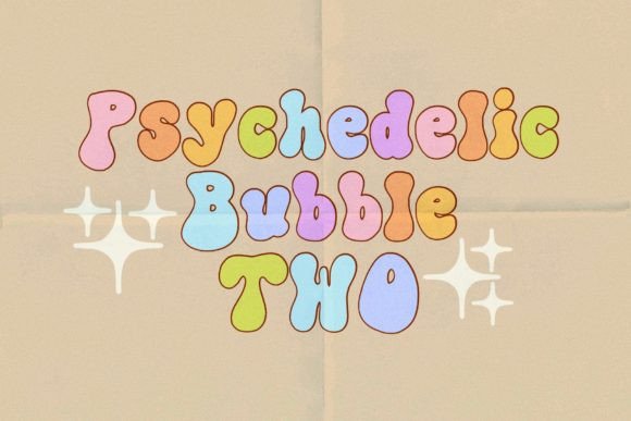 Psychedelic Bubble Two Font PNG with transparent background - Preview 2
