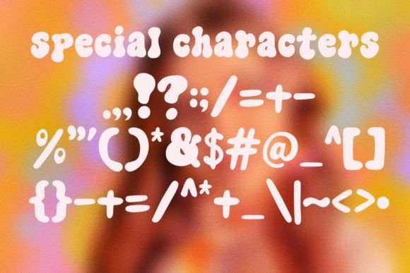 Psychedelic Bubble Two Font PNG with transparent background - Preview 3