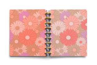 Retro Daisy Flowers Seamless Patterns Graphic by CheriShic · Creative ...