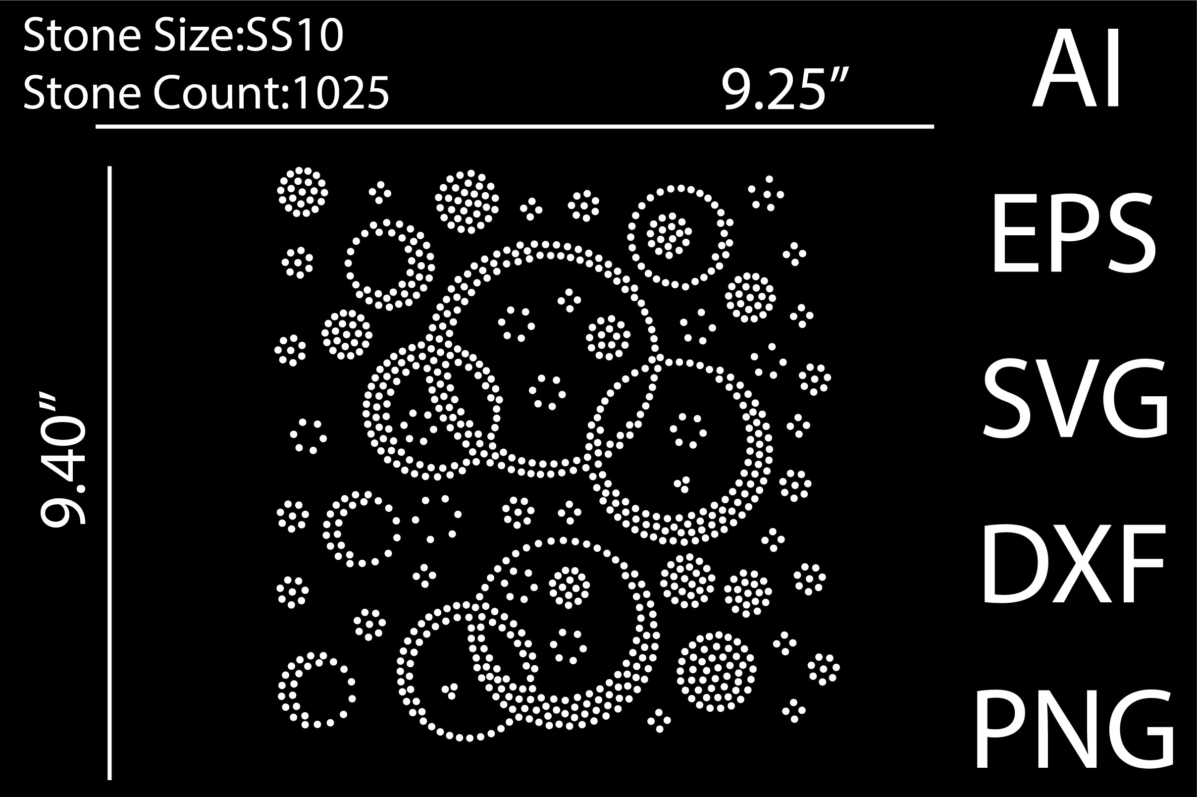 Rhinestone Templates Design Graphic by betruthful · Creative Fabrica