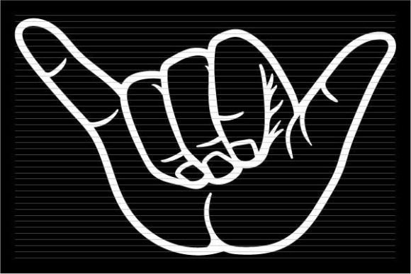【くろ】aloha(hand) ・手書きデイジーPIN Shaka Aloha Sign Embroidery Design 6 Sizes - INSTANT DOWNLOAD - Etsy