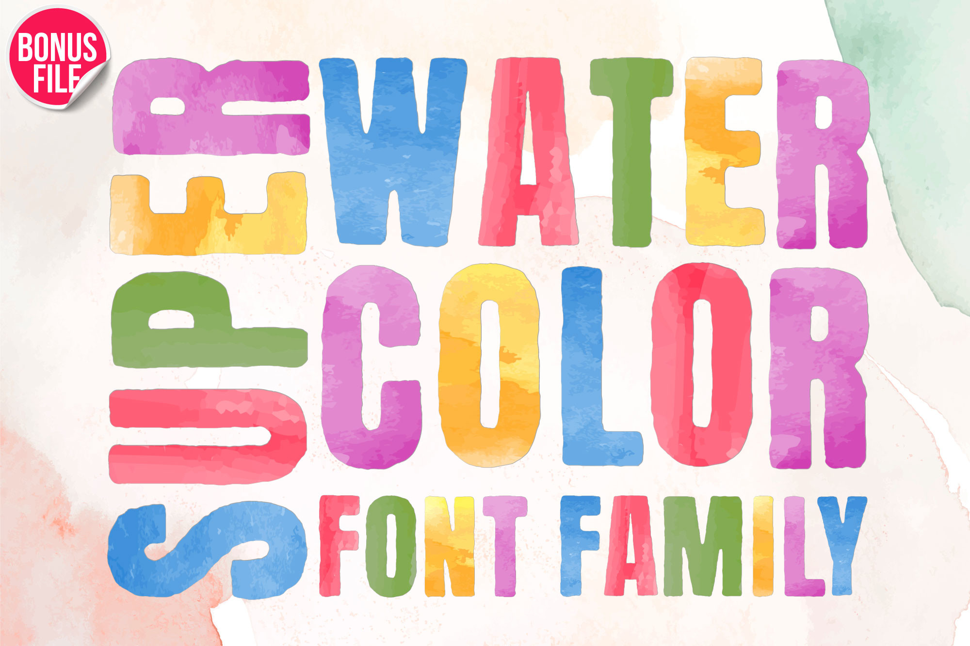 Preview of Super Watercolor Font by Nobu Collections