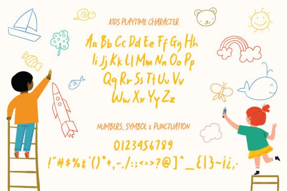 Kids Playtime Font PNG with transparent background - Preview 1