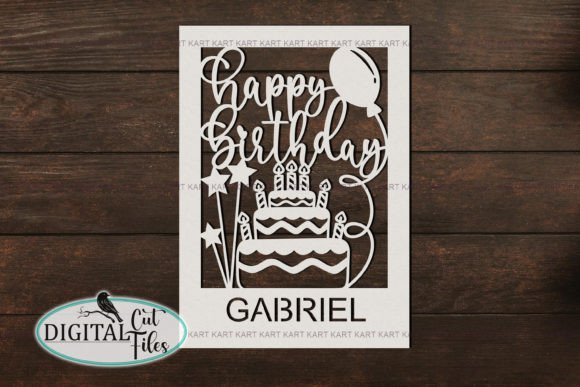 Personalized Insert Birthday Card Cricut Graphics