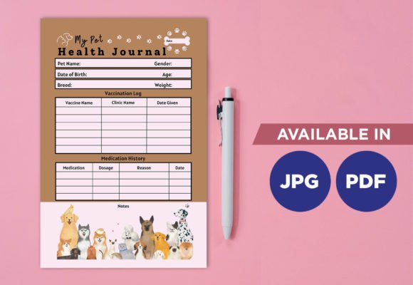Pet Health Planner Printable