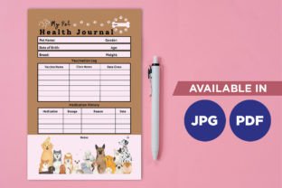 Pet Health Planner Printable