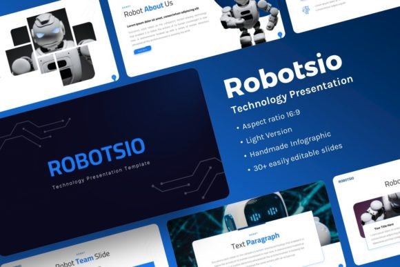 Preview of Robotsio Technology Presentation technology presentation template