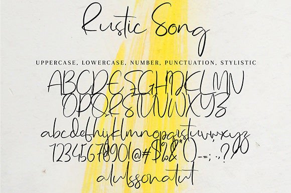 Rustic Song Font PNG with transparent background - Preview 6