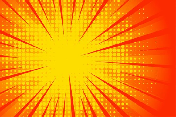 Orange Comic Halftone Background
