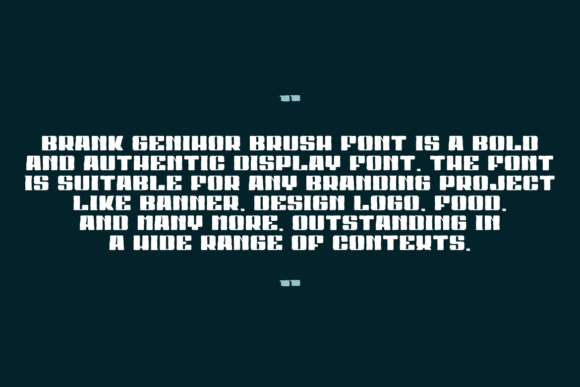 Brank Genihor Brush Font - Preview 4