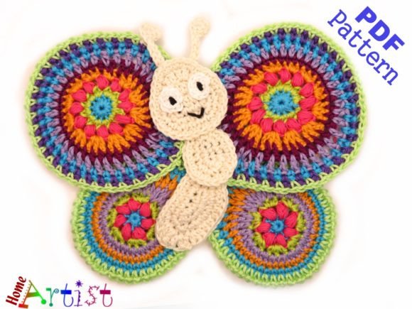 Butterfly Crochet Applique Pattern