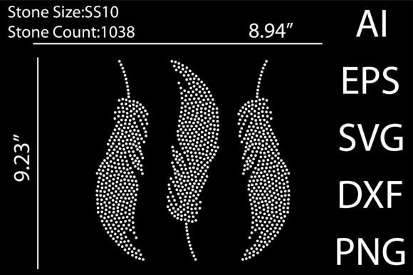 Feathers Rhinestone Templates Design Graphic T-shirt Designs By betruthful
