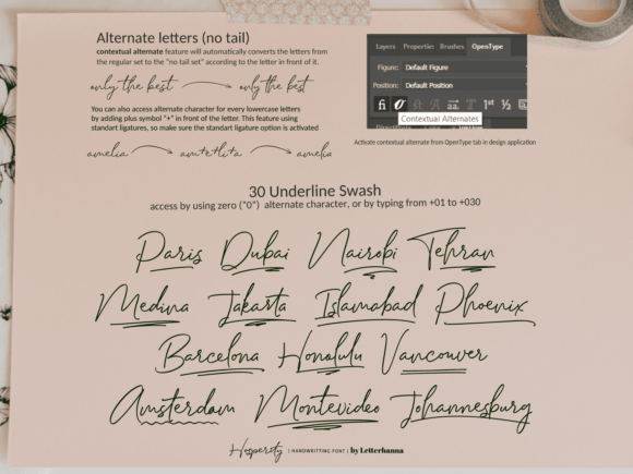 Hosperity Font PNG with transparent background - Preview 3