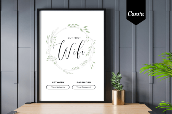 Wifi Password Sign Canva Template - 2