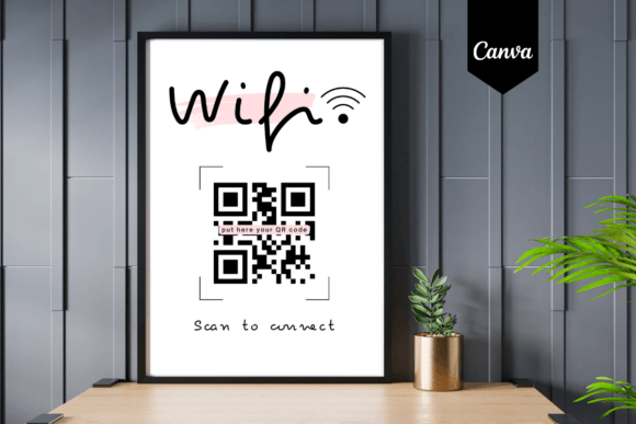 Wifi Password Sign Canva Template - 4