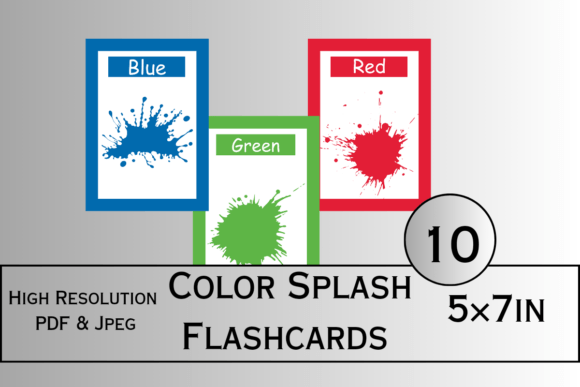 Color Splash Flashcards for Learning Colors