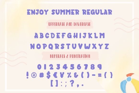 Enjoy Summer Font PNG with transparent background - Preview 4