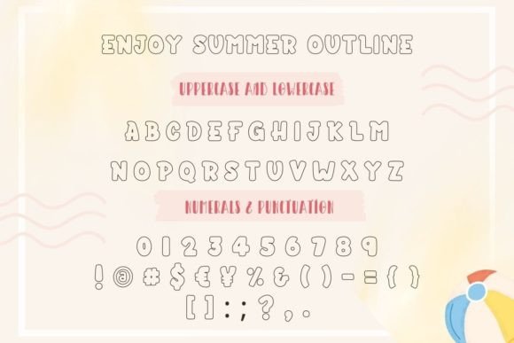 Enjoy Summer Font PNG with transparent background - Preview 5