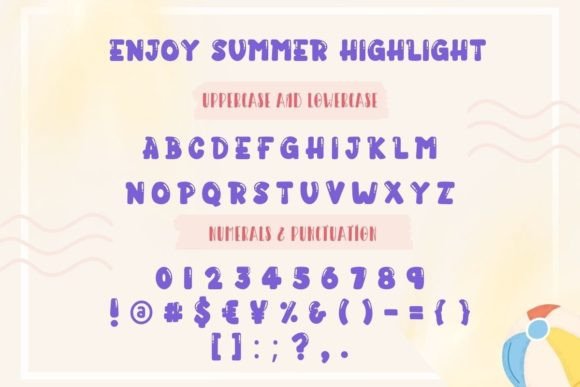 Enjoy Summer Font PNG with transparent background - Preview 6