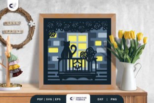 Floral Spring Window Shadow Box SVG · Creative Fabrica