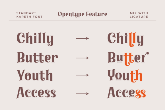Kareth Font PNG with transparent background - Preview 4
