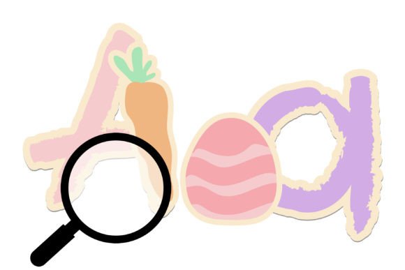 Kids Easter Font PNG with transparent background - Preview 5