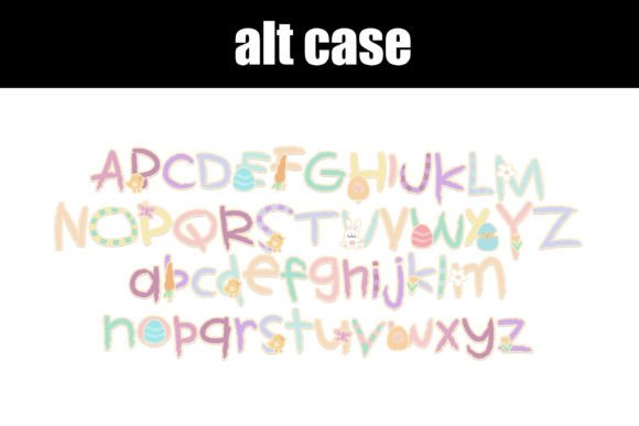 Kids Easter Font PNG with transparent background - Preview 6