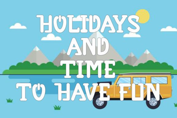 Long Travel Font PNG with transparent background - Preview 1