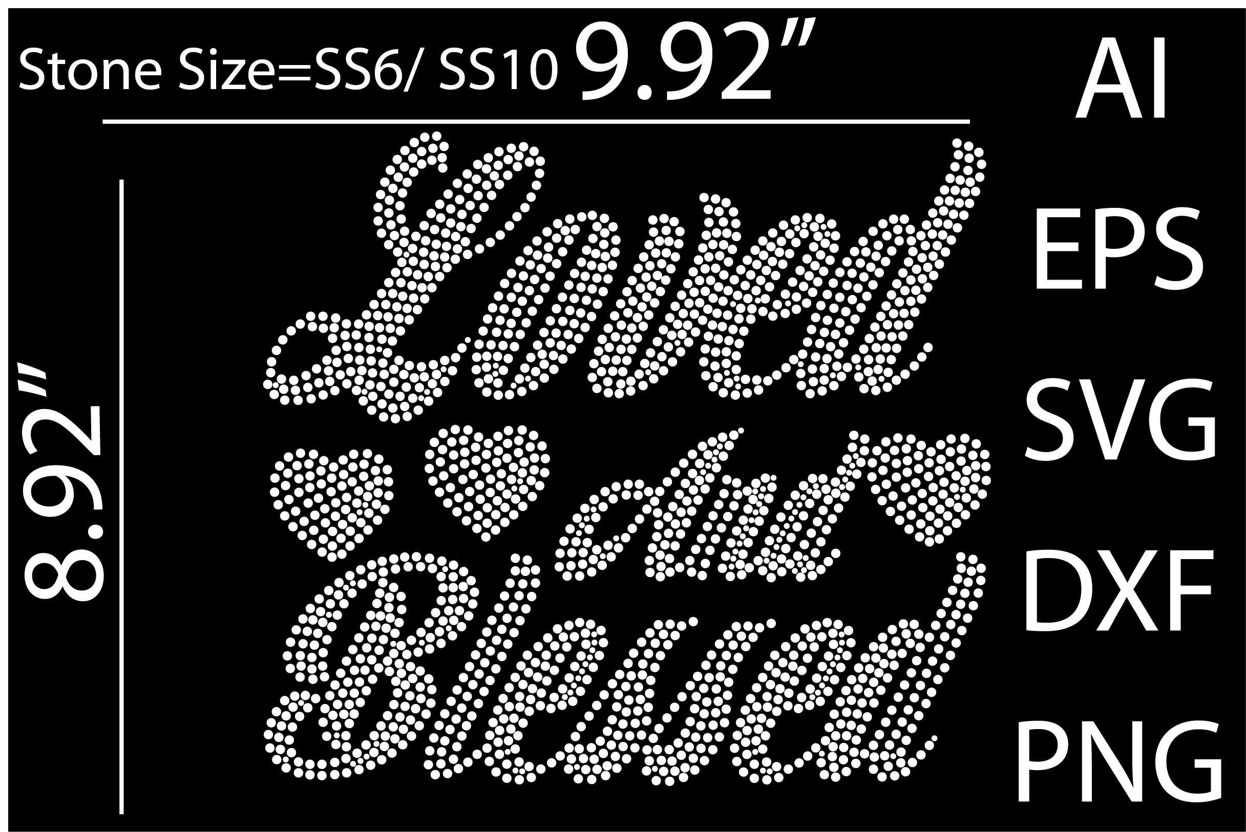 Loved and Blessed Rhinestone Templates Graphic by mdnayonmia711 ...