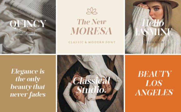 Minimalist Vonesa Font PNG with transparent background - Preview 3