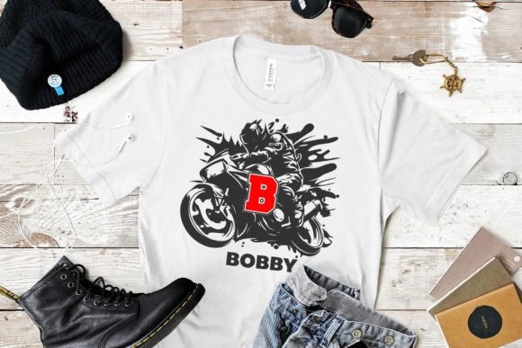 Motorbike Monogram Font PNG with transparent background - Preview 1