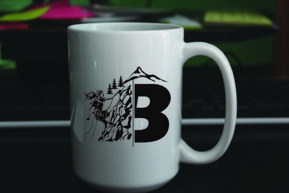 Mountain Climbing W Font PNG with transparent background - Preview 2