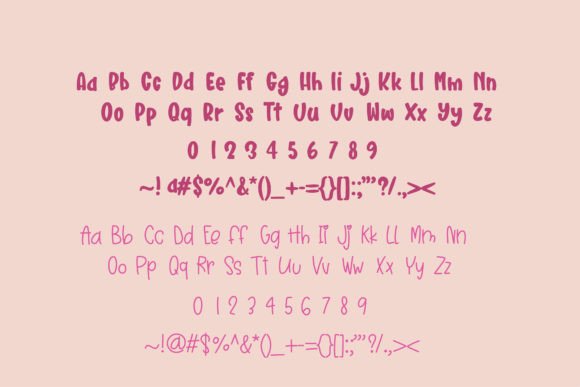 Mushroom Girly Font PNG with transparent background - Preview 1