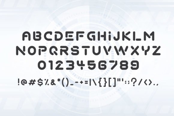 Overclock Font PNG with transparent background - Preview 3