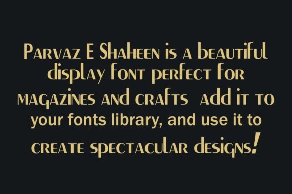 Parvaz E Shaheen Font PNG with transparent background - Preview 4