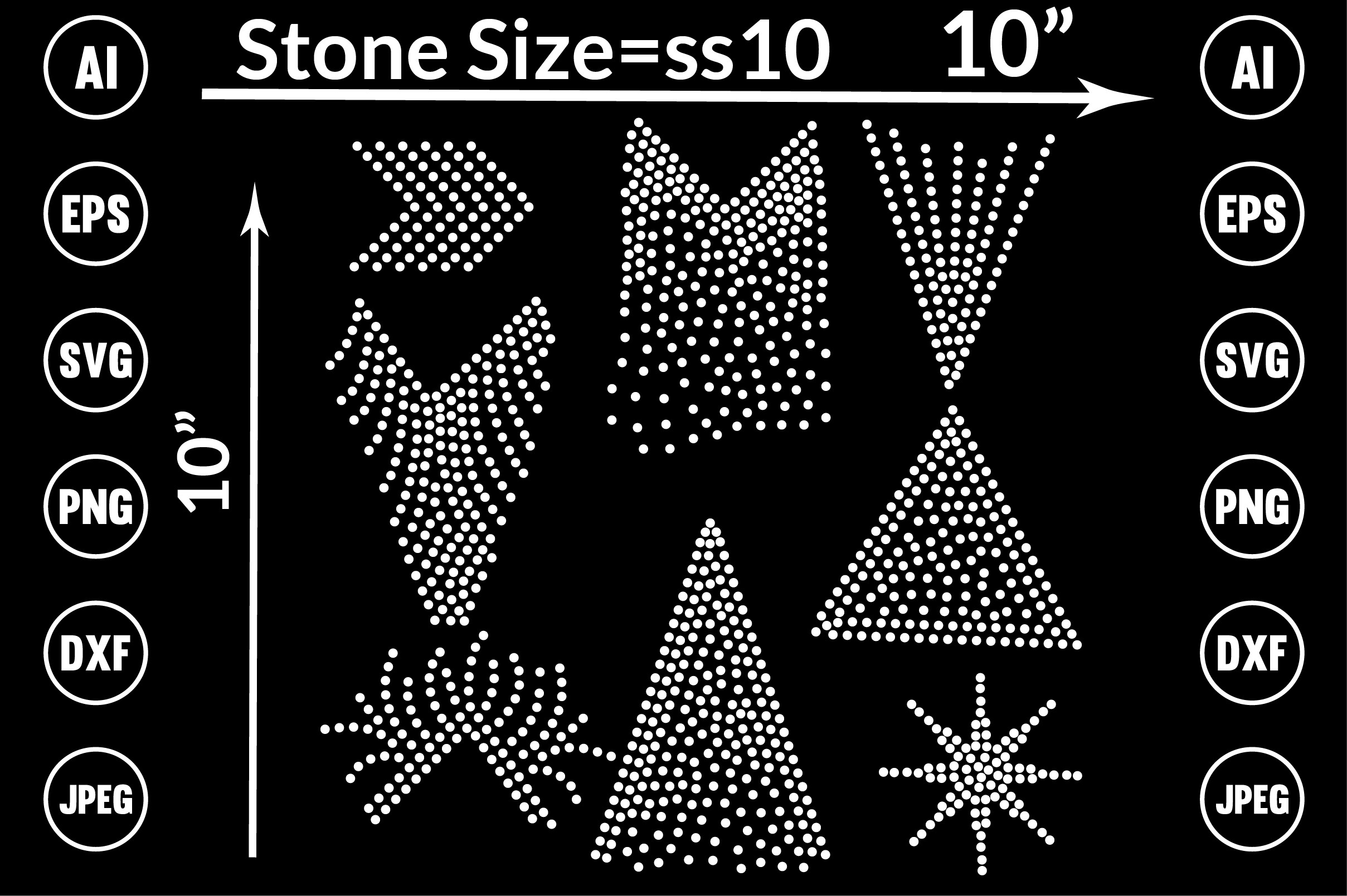 Spreadstone Patterns Scattered Pattern Rhinestone Design Graphic by TRANSFORM20 · Creative ...